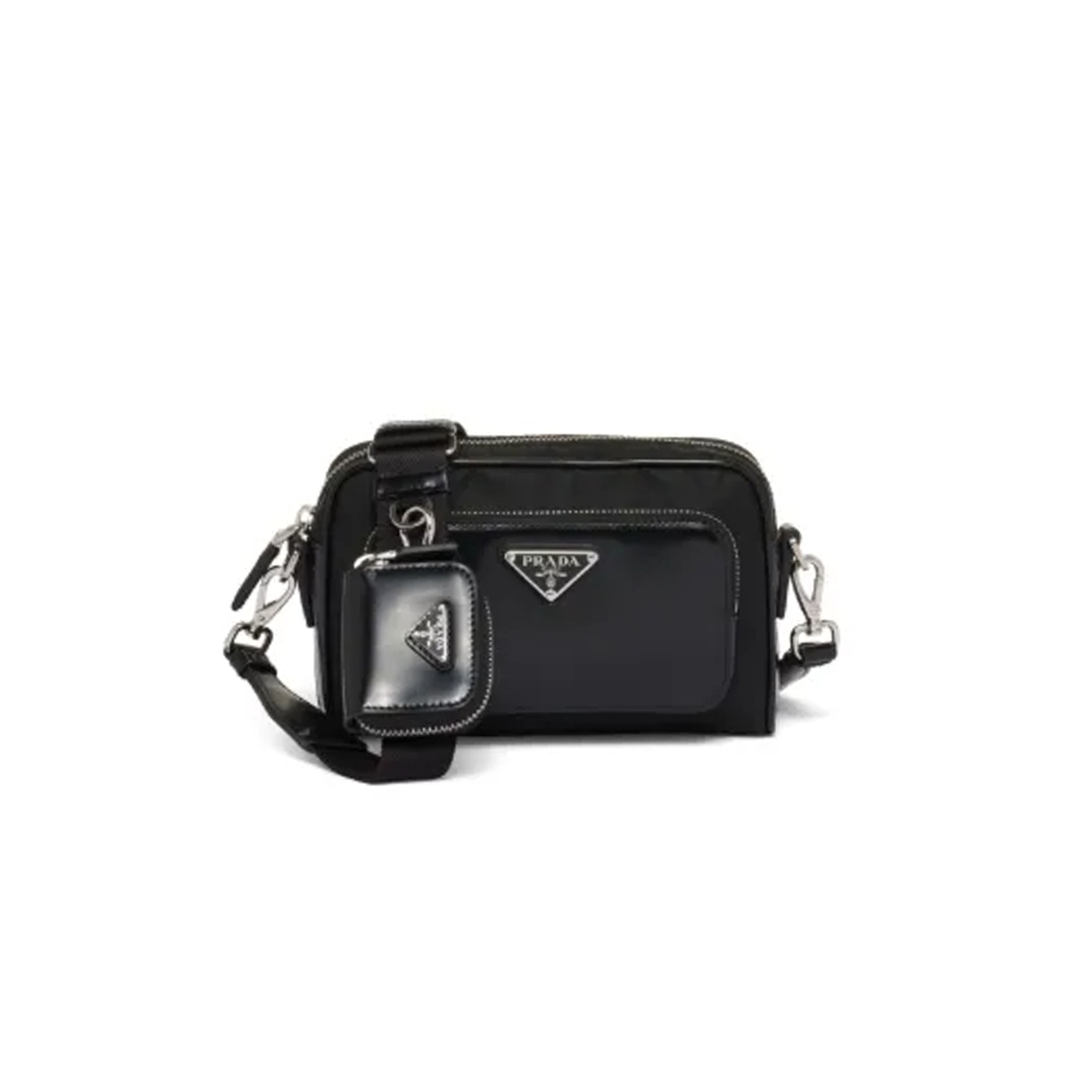 Pra*a bandolera triangle-logo messenger bag 2vh130 (22*14*3.5cm)
